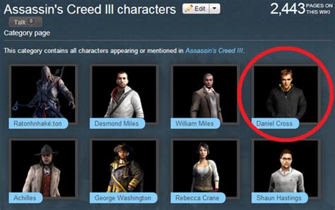 assassin's creed 3 character list.